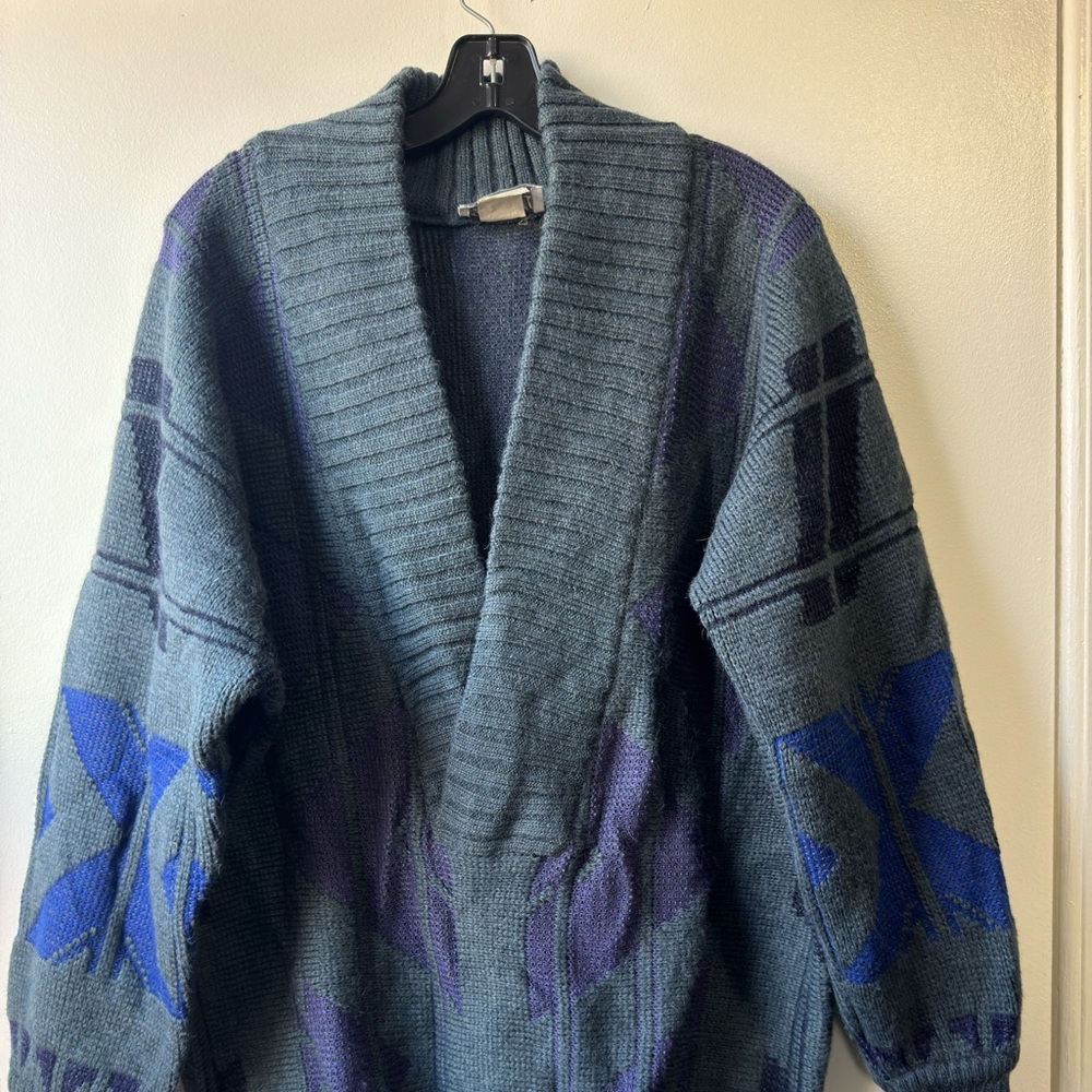 Arian Kool for Zimbello Vintage V-Neck Wool/Alpaca Sweater Sz - Picture 2 of 13